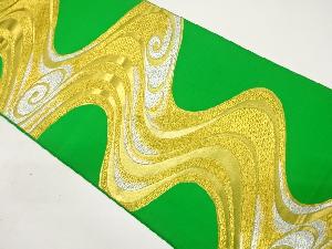 アンティーク　流水模様織り出し袋帯（着用可）